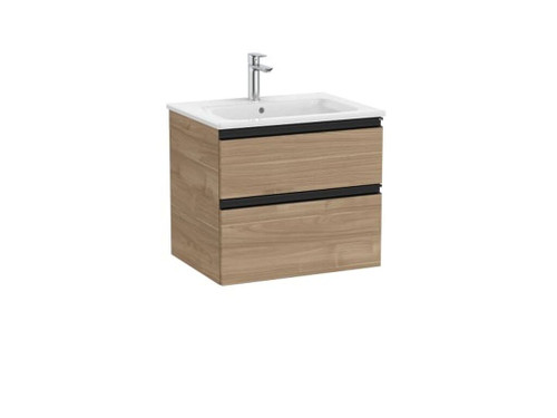Conjunto Mueble The Gap 600X460 2 Cajones Nogal - Roca