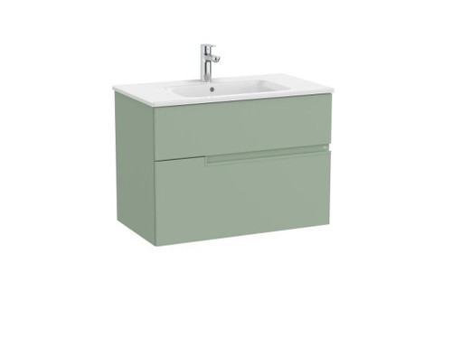 Conjunto Victoria-N Mueble Baño + Lavabo Doble blanco 2 Cjn.800mm Vd Savia - Roca
