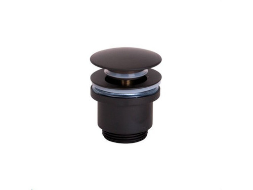 Válvula para lavabo y bidé 1.1/4"-63 recubrimiento negro con sistema de apertura Click-Clack - Ibide