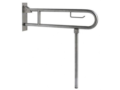 Barra abatible giro vertical suelo inoxidable satinado - Nofer
