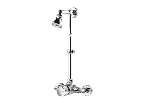 Mezclador ALPA 80 orientable racor pulsador cromo vaciado - Presto