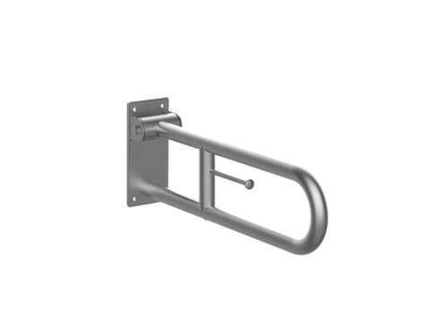 Asa abatible ACCESS confort 600 con portarrollo acero inoxidable satinado - Roca