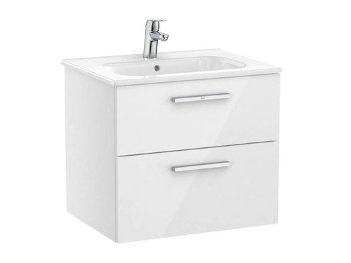 Conjunto Victoria base+lavabo 600 blanco 2 cajones - Roca