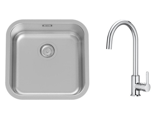 Pack fregadero Porto 40 A870R10400 + grifería de cocina Mencia A5A7409C00 - Roca