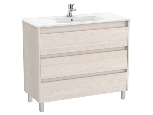 Mueble 1000mm Tenet 3 Cajones con Lavabo Nordic Ash - Roca