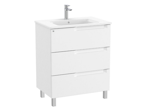 Mueble 700mm Aleyda 3 Cajones + Lavabo blanco mate - Roca
