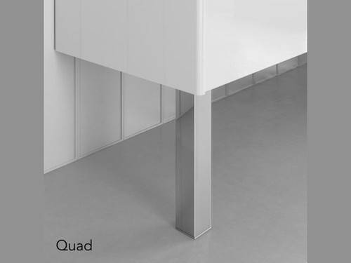 Patas para muebles baño módulo pared 27cm con tornillo gris metálico (2u) - Royo