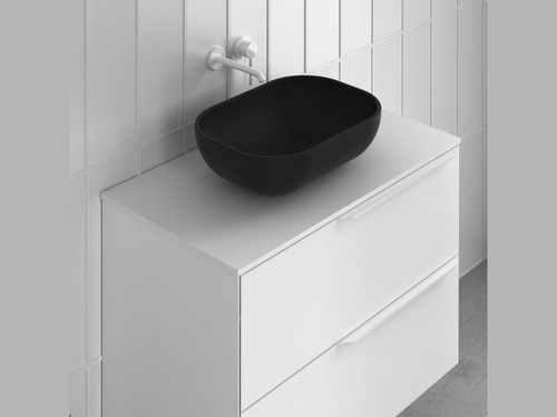 Lavabo Cerámico Block 46X14cm negro mate - Royo