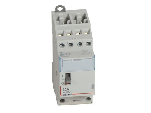 Contactor con bobina 230V - 4P - 25A - 4NA - 2 módulos - Legrand