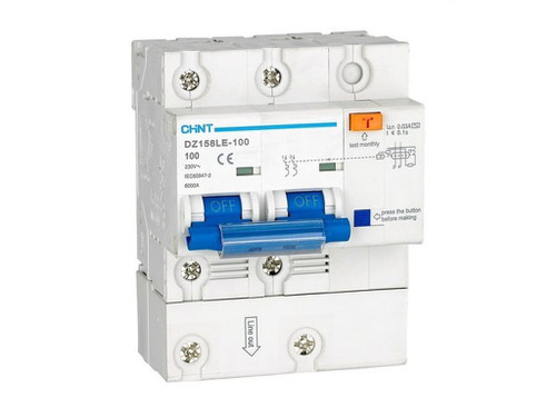 Interruptor automático DZ158 2 polos 80A 10kA - Chint