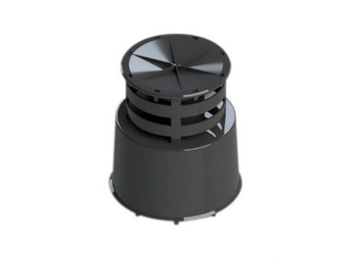 Terminal coaxial vertical corto 60/100mm PVC negro - Fig
