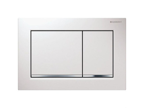 Pulsador Omega 30 plástico blanco cromado brillante blanco - Geberit