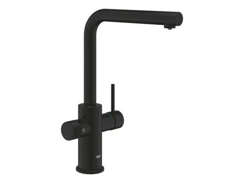 Monomando Fregadero Grohe Blue Pure Minta extraíble Caño En L (Grifo de 3 Vías) negro mate - Grohe