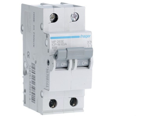Interruptor magnético bipolar 63A curva ICP-M - Hager