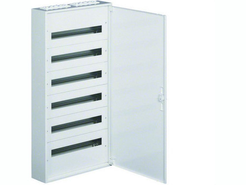 Caja distribución superficie FW2 con 6 filas x 24 módulo pta. metálica blanca Hager - Hager