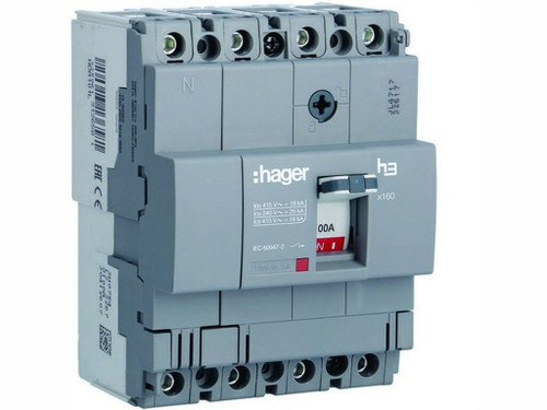 Interruptor automático X160 4P4D 18kA 100A TM fijo - Hager