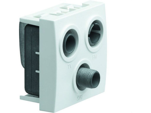 Toma TV+FM+SAT directa con 1 entrada SYSTO blanco - Hager