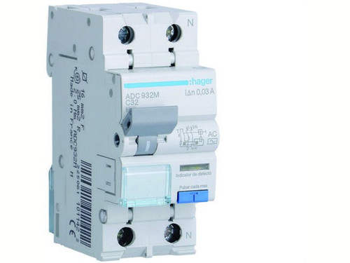 Interruptor automático diferencial 1P+N C-32A 30mA - Hager