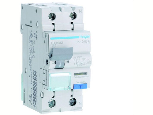Interruptor automático diferencial 1P+N 32A curva-C 6kA 30mA - Hager