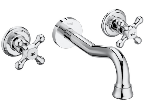 Mezclador bimando empotrable lavabo CARMEN cromo - Roca
