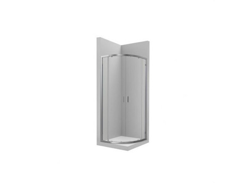 Mampara ducha angular 2 hojas correderas + 2 fijas 1950x900 VICTORIA MR plata brillo - Roca