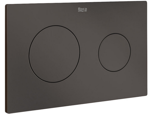Placa pulsadora para cisternas de doble descarga en acabado color marrón mate PL10 Dual In Wall One - Roca