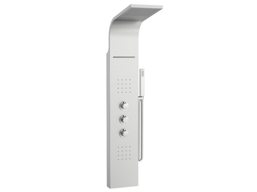 Columna de Hidromasaje Termostática Evolution Acero Inoxidable Jets Integrados Y Cascada - Roca