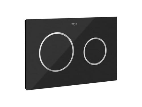 Placa de Accionamiento Pl10 negro Acabado Cristal - Roca