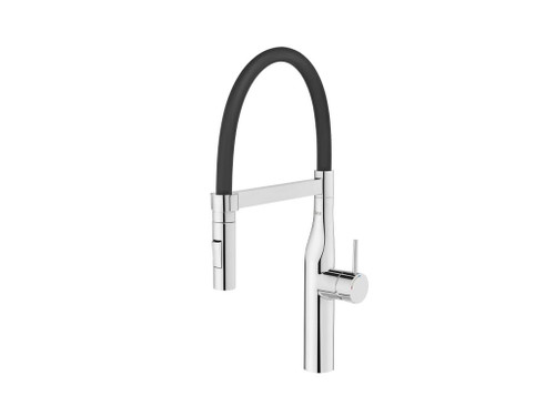 Mezclador Cocina Glera Pro con Caño Curvo Flexible 2 Funciones Acople Magnético Cromado - Roca