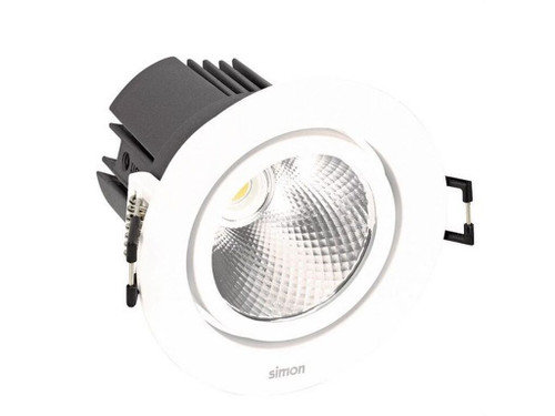 Downlight SIMON 703.23 orientable redondo 4000K óptica Wide flood blanco - Simon - Simon Lighting