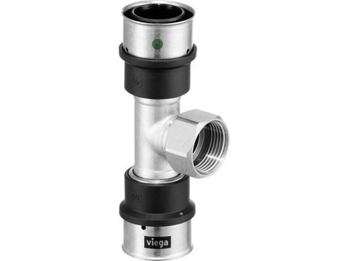Pieza en T 25x 3/4"x25 modelo 6717 Viega Smartpress con SC-Contur bronce