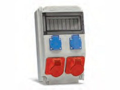 Caja para 8 módulos con 2 bases Cetact 3 P+N+T 16A 6h 380-415V - BJC - Bjc
