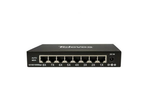 Switch Ethernet L2 No Gestionable 8X 10/100/1000Mbps. - Televes