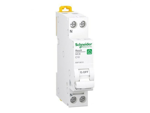 Interruptor Magnetotermico Estrecho Resi9 Dpn 1P+N 10A C 230V 6000A R9P19610 - Schneider Electric