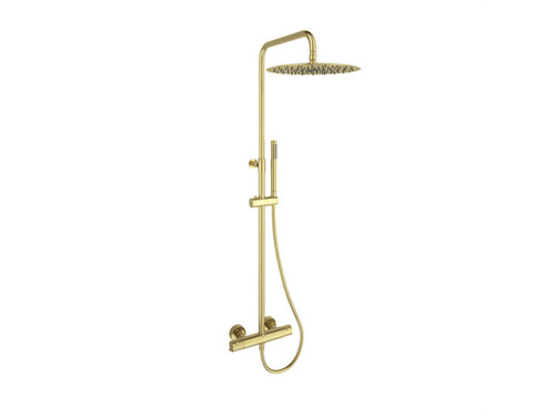 Columna Telescopica Termostatica Ducha Odesia Joya Oro  Cepillado - Ramon Soler