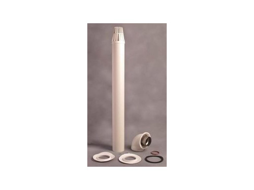 Kit estándar Codo 90º con brida + Tubo coaxial con deflector - Ferroli