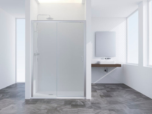 Mampara Sum 310 162-168 1F 1C Transparente Plata Brillo - Profiltek