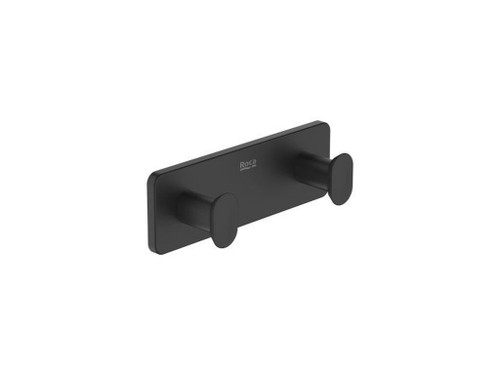 Percha doble victoria negro mate - Roca