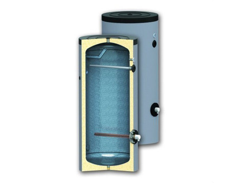 Acumulador vitrificado vertical DABV 300l con aislamiento estándar clase de eficiencia energética C - Suicalsa