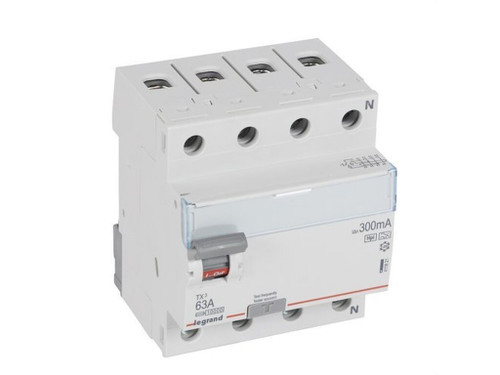 Interruptor Diferencial TX³ - 4P - 400VAC - 63A - Tipo F - 300mA - 4 mód. - Legrand