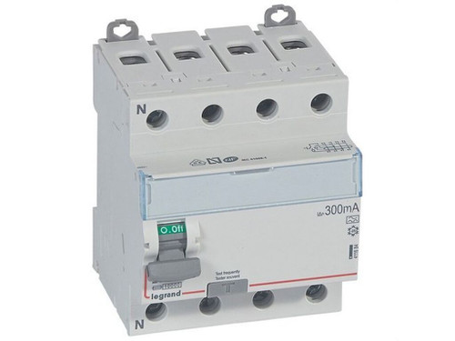 Interruptor Diferencial DX³ - 4P - 400V - 25A - Tipo A - 300mA - 4 módulos - Legrand