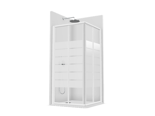 Mampara Aurum Aurum 75 (75-78) Blanco/Satinado Bold - Profiltek