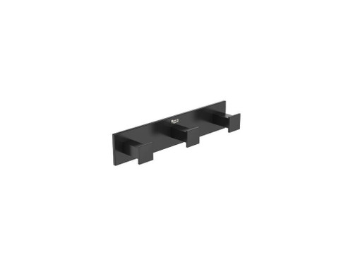 Percha triple HOTELS SQUARE negro mate - Roca