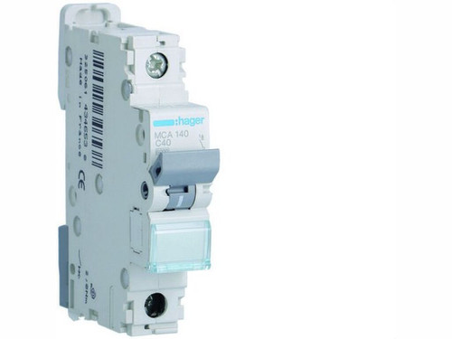 Interruptor automático magnetotérmico M 1P 40A curva C 6kA - Hager