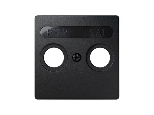 Placa tomas inductivas R-TV+SAT Simon 73 Loft grafito - Simon