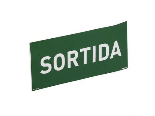 Etiqueta señalización SORTIDA 200x100 mm - Legrand