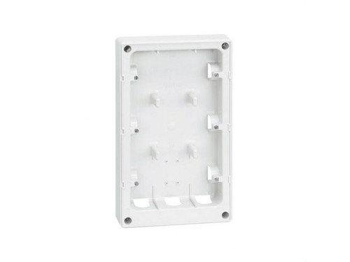Base para caja superficie 3 filas 6 elementos Simon 27 blanco - Simon