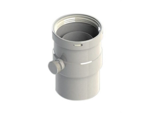 Manguito recoge condensados M-H diámetro 80mm aluminio blanco - Fig