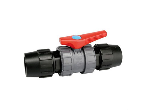 Válvula esfera desmontable PVC enlace tubo PE - Aliaxis