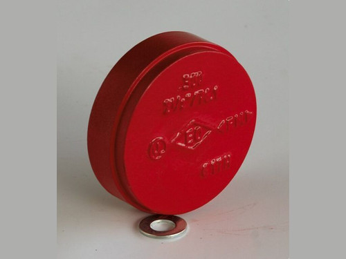 Tapón H fig. 300 ranurado pintado rojo - Atusa
